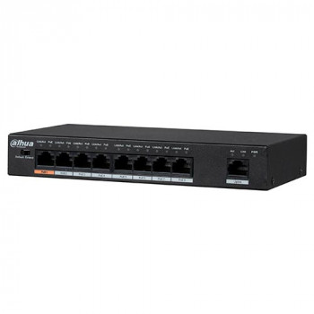 8-портовый неуправляемый коммутатор с РоЕ / Dahua DH-PFS3010-8ET-65
