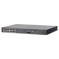 24-портовый управляемый гигабитный коммутатор с PoE, уровень L2 / Dahua DH-PFS3228-24GT-240