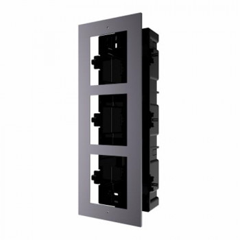 Рамка монтажная на 3 модуля, врезная с пластиковым монтажным основанием / Hikvision DS-KD-ACF3/Plastic