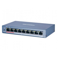 Неуправляемый коммутатор 1000м на порт, PoE Hikvision DS-3E0109P-E(C)