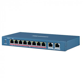 Неуправляемый коммутатор Pro 100M PoE, Dual Uplink, L2 Hikvision DS-3E0310HP-E